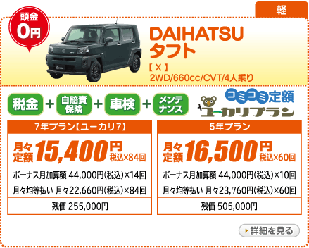DAIHATSU タフト X　2WD　