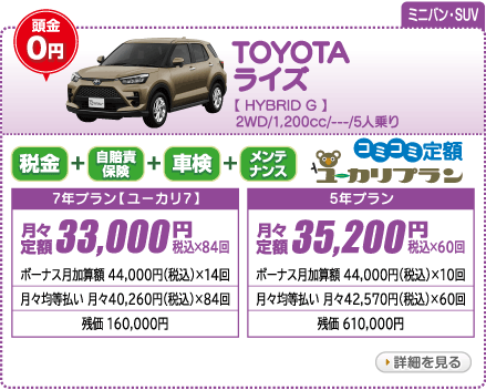 TOYOTA ライズ HYBRID　G　2WD
