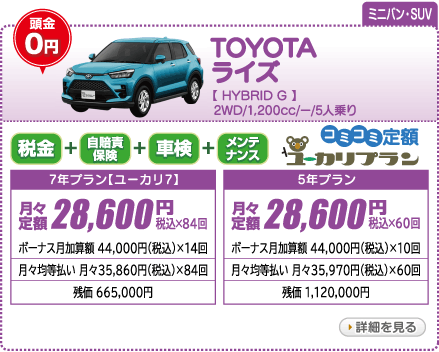 TOYOTA ライズ HYBRID　G　2WD
