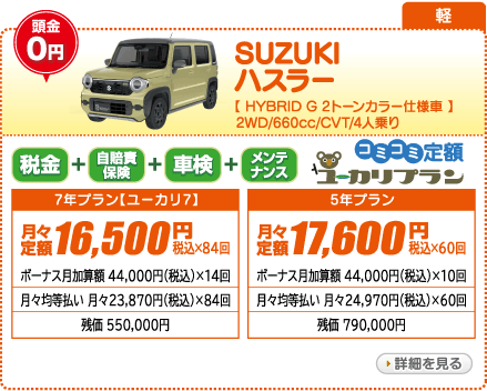 SUZUKI ハスラー HYBRID　G　2トーンカラー仕様車　2WD　