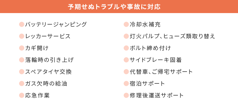 もしものときもばっちりサポート！の図